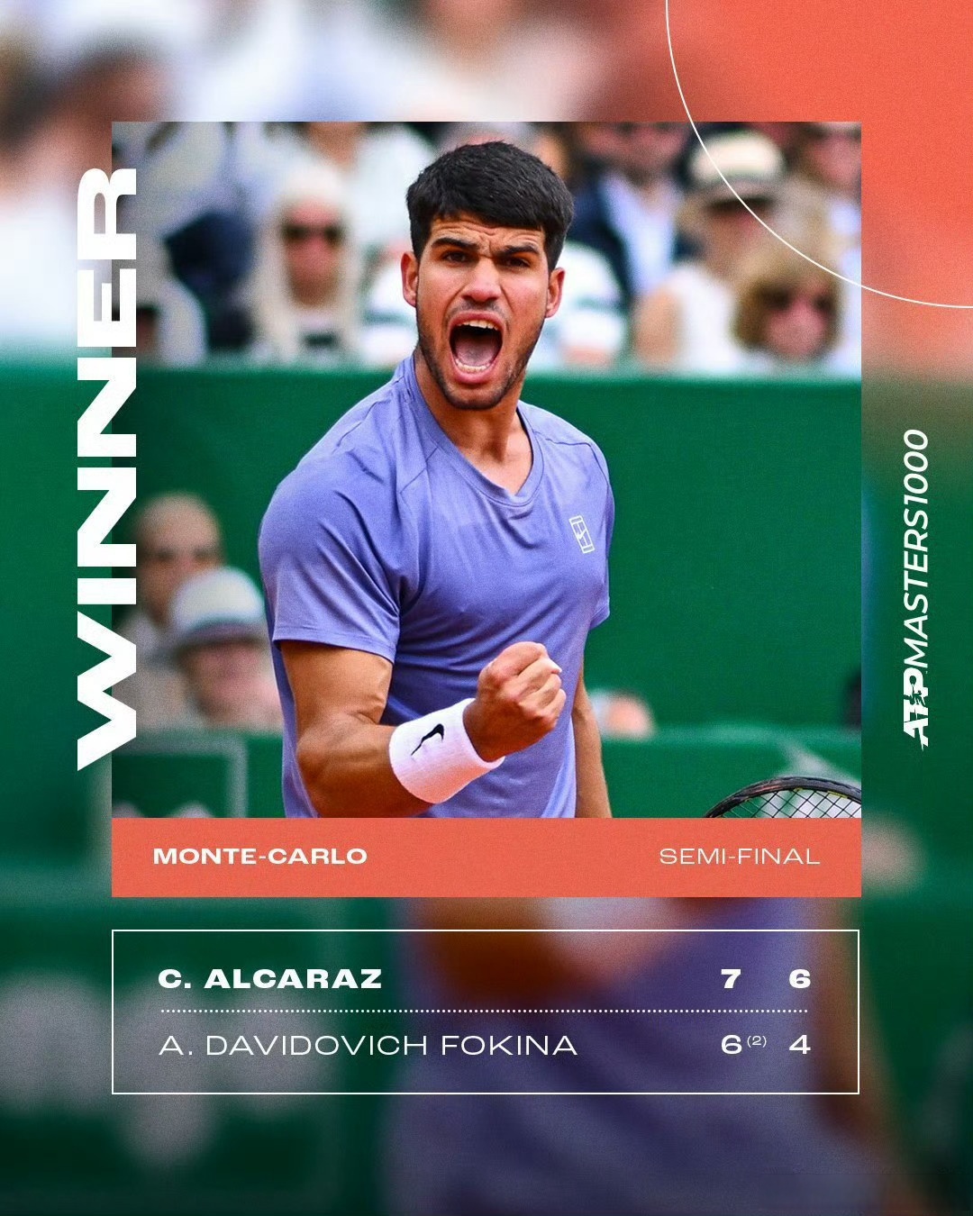 关于联合杯碾压蒙特卡洛大师赛，阿尔卡拉斯点燃赛场的信息